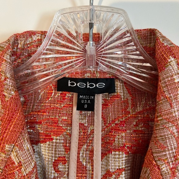 Bebe orange and gold floral blazer - Picture 3 of 3